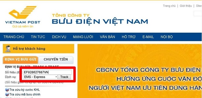 tra cứu mã vận đơn bưu điện (Nguồn: Internet)