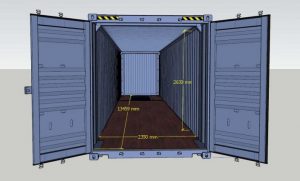 Kích thước container các loại 10, 20, 40, 45, 50 Feet | Hình minh họa