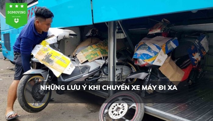 Lưu ý khi vận chuyển xe máy