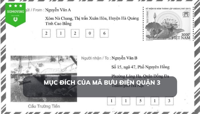 Mục đích của mã bưu điện quận 3