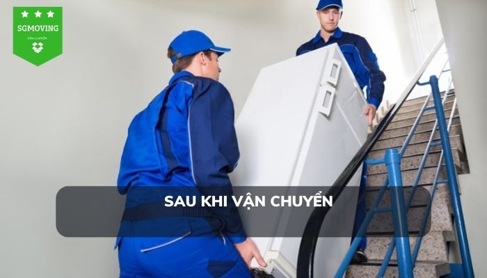 Sau khi chở tủ lạnh bằng xe máy