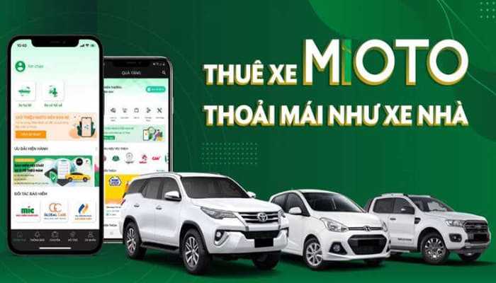 App cho thuê xe xe tự lái Mioto